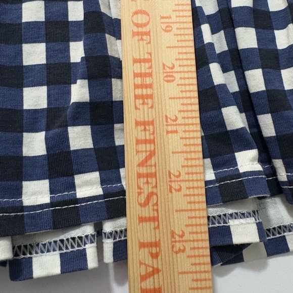 Kate Spade Blue Gingham Women's Peplum Cotton Top w/ Ruffled Cap Sleeves. XL - Picture 12 of 16